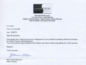 Cathkin Primary Letter 210915